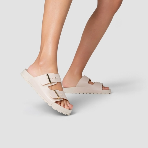 Rasteira Birken Metal Off White Vanilla