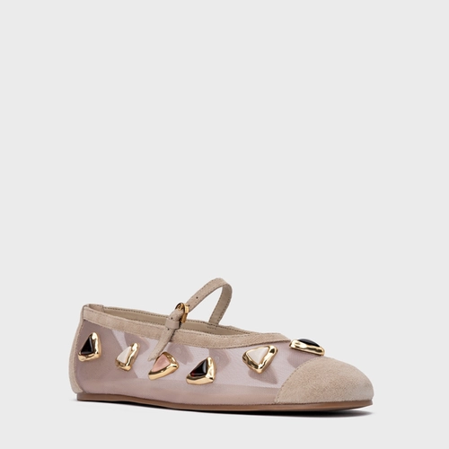 Sapatilha Gems Tela Couro Suede Bege Oatmeal