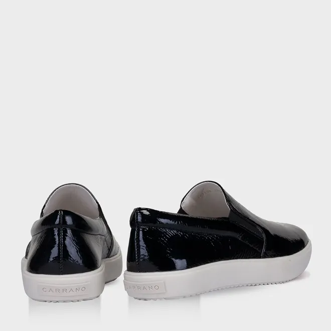 Slip on preto verniz shops